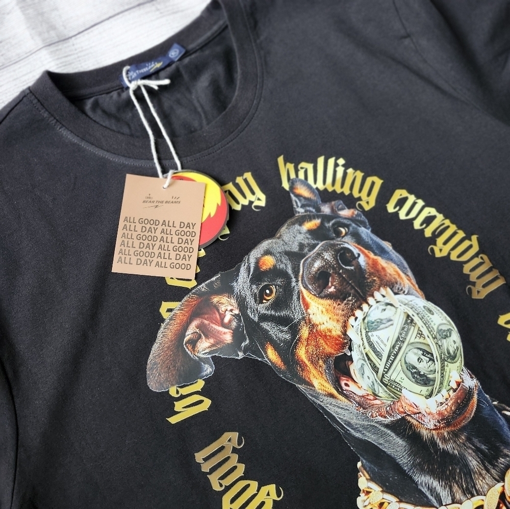 Men's Doberman Money Ball Graphic T-Shirt Size XL - Picture 7 of 8